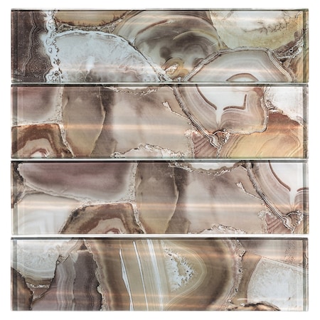Andova Tiles Myst 3 in. x 12 in. Glass Marble Look Subway Wall Tile SAM-ANDMYS246